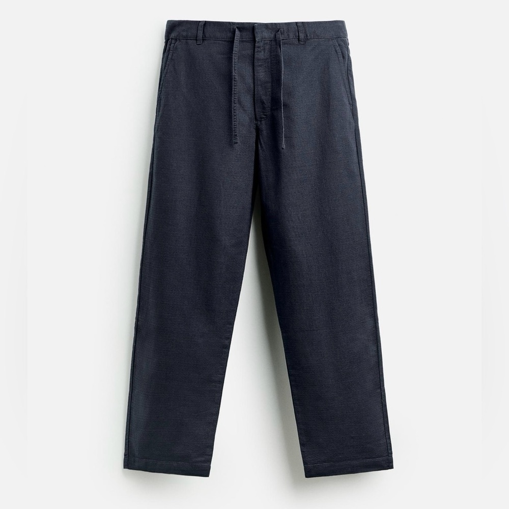 Dark Blue ZARA Casual Pants (Size L)